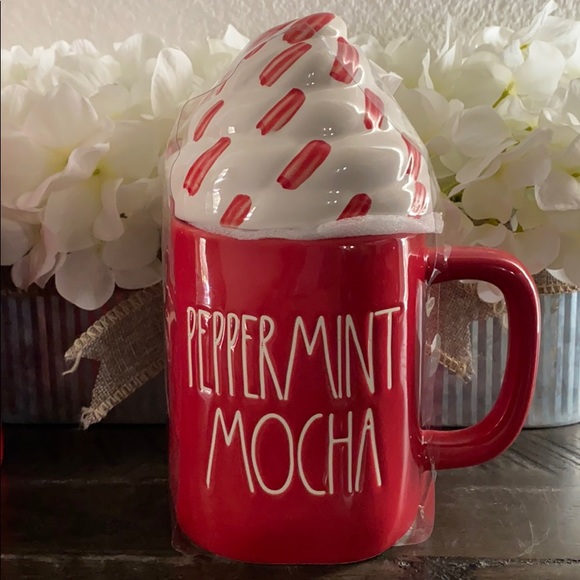 Rae Dunn Peppermint Mocha Topper Mug - Picture 1 of 5